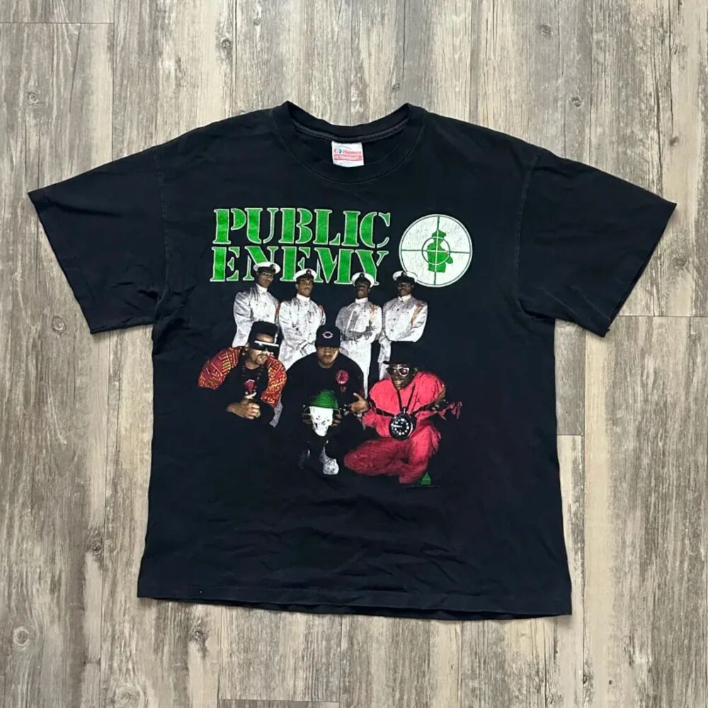 Vintage 1991 Public Enemy Apocalypse 91 Rap Tee T Shirt Size Large